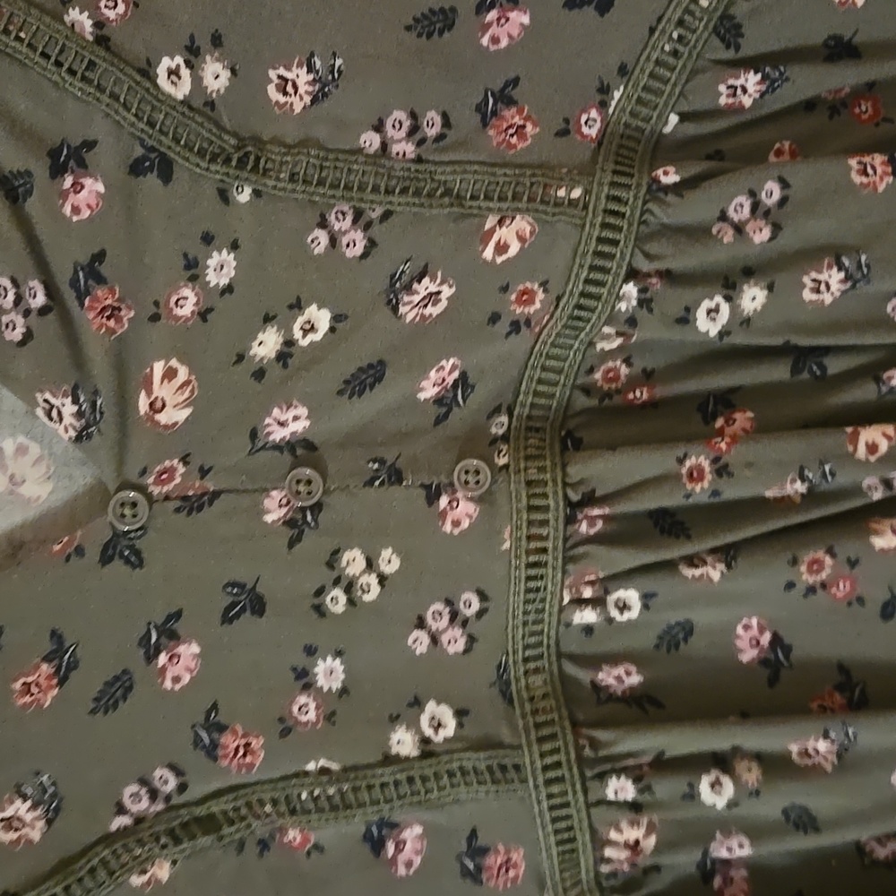 Lucky Brand Floral Green Women's Top Size SMALL: A - Picture 4 of 10
